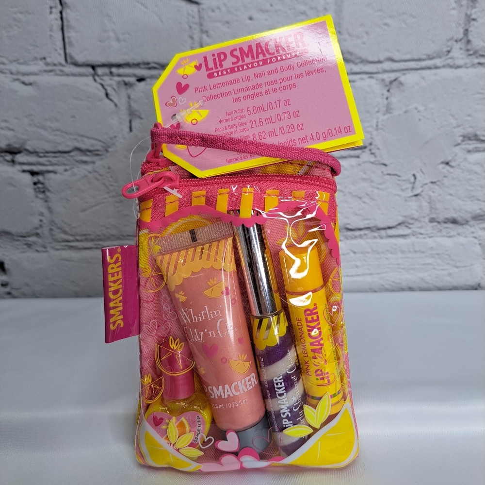 Lip Smacker Pink and Yellow Bath & Body Set